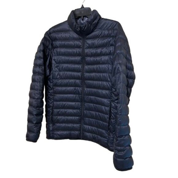 Uniqlo Down Puffer Jacket Mens Small Black Lightweight Packable Long Sleeve - Picture 2 of 6